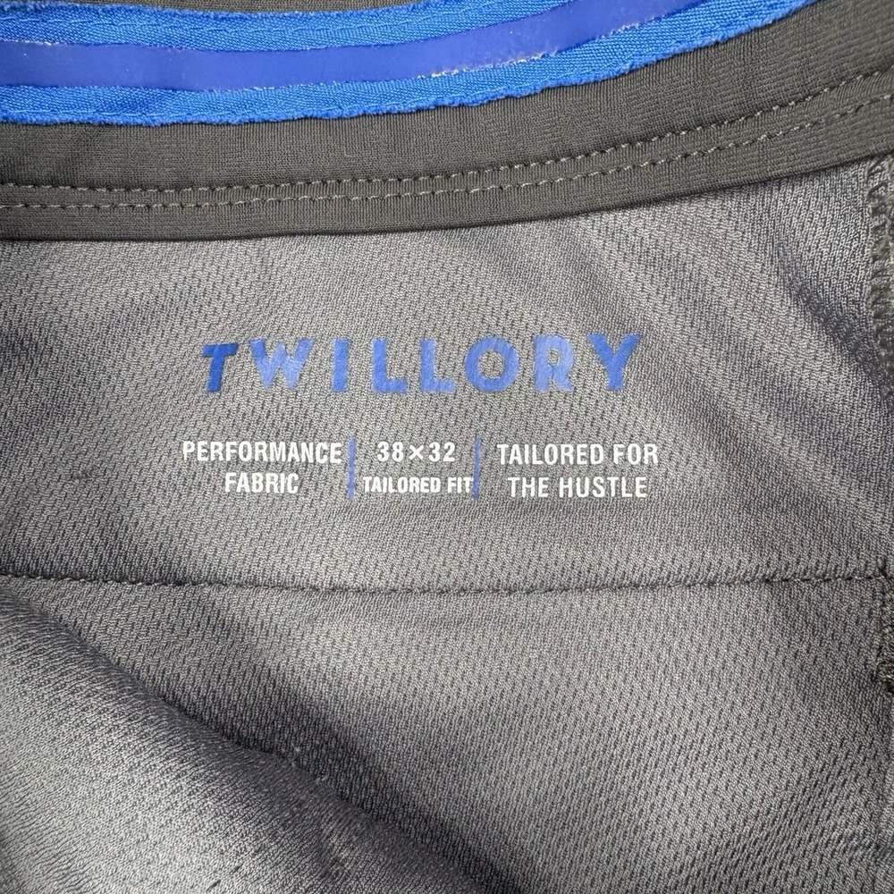 Twillory Tailored Fit Stretch Performance Casual Pants Gray Mens Size 38x30 - Picture 4 of 12